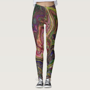 Leggings de Paisley Abstrato Obviamente Incríveis