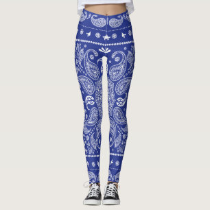 Leggings de Paisley Azul
