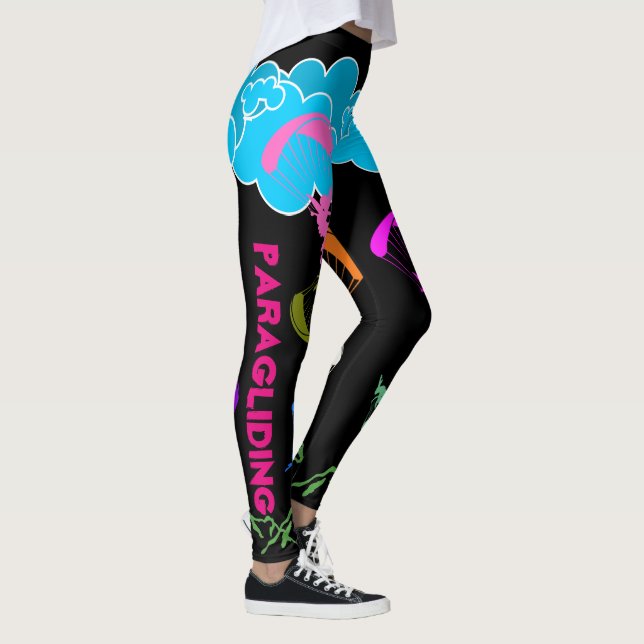 Leggings de parapente colorido preto (Direita)