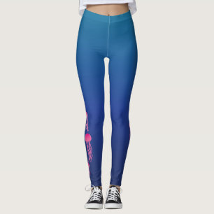 Leggings de peixes-da-água-vivas