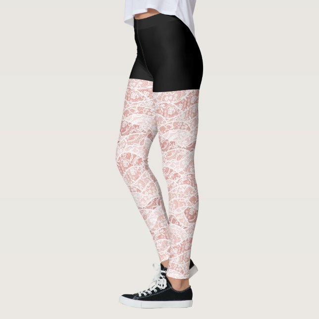 Leggings de peixes de rendas brancas falsas - dive (Esquerda)