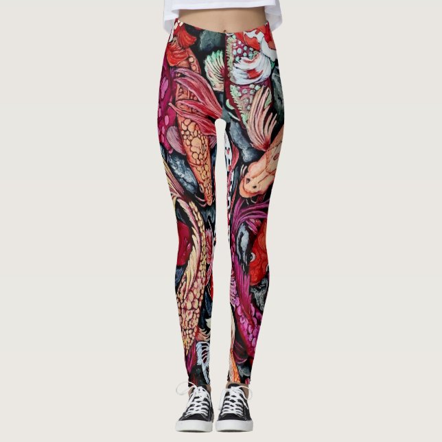 Leggings de Peixes Koi (Frente)