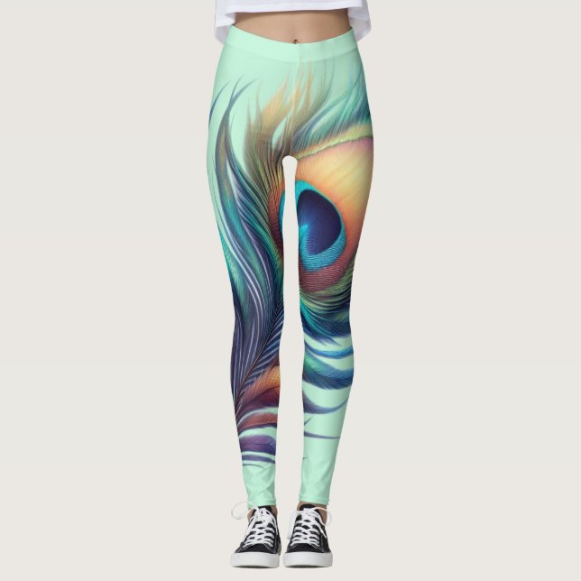Leggings de penas de peacock (Frente)