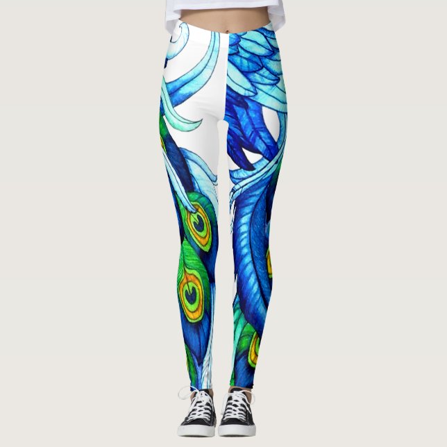 Leggings de penas de peacock (Frente)