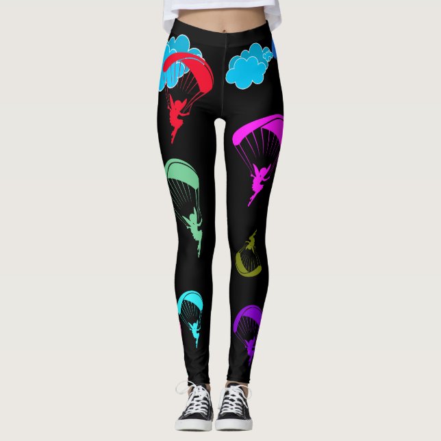 Leggings de Pixie Coloridas Pretas (Frente)