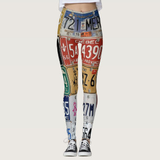 Leggings de Placa de Licença