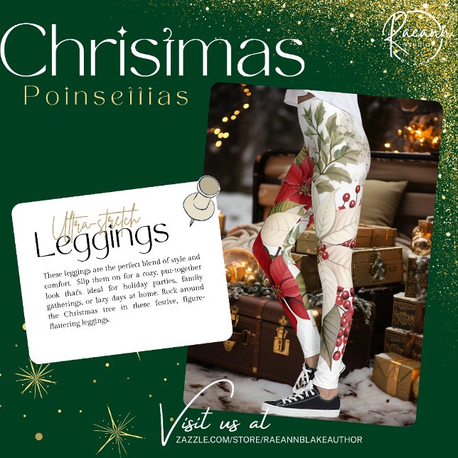 Leggings de Poinsettia no Natal (Criador carregado)