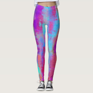 Leggings de Pontos Abstratos Coloridos Divertidos