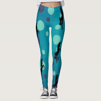 Leggings de Pontos Azuis do Partido Unicórnio Pret