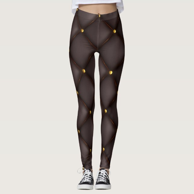 Leggings de pontos Dourados (Frente)