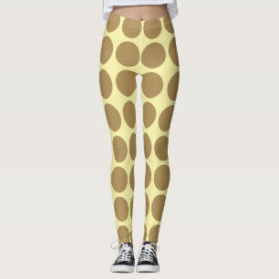 Leggings de pontos neutros em chaminé