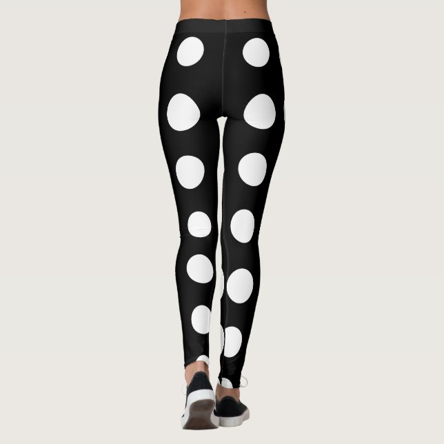 Leggings de pontos pretos e brancos (Verso)