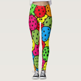 Leggings de Pop de Coloração de Bola Pontilhada de