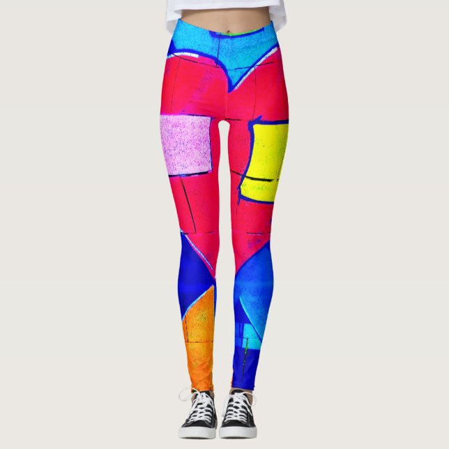 Leggings de Pop do Coração do grafite - Negrito e  (Frente)