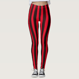 Leggings de Preto e Pirata Vermelha com Cores Estr