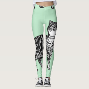 Leggings de Preto e Verde para Animais Legal de Ta