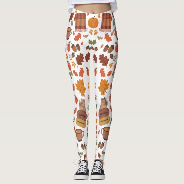 Leggings de queda de tendências (Frente)