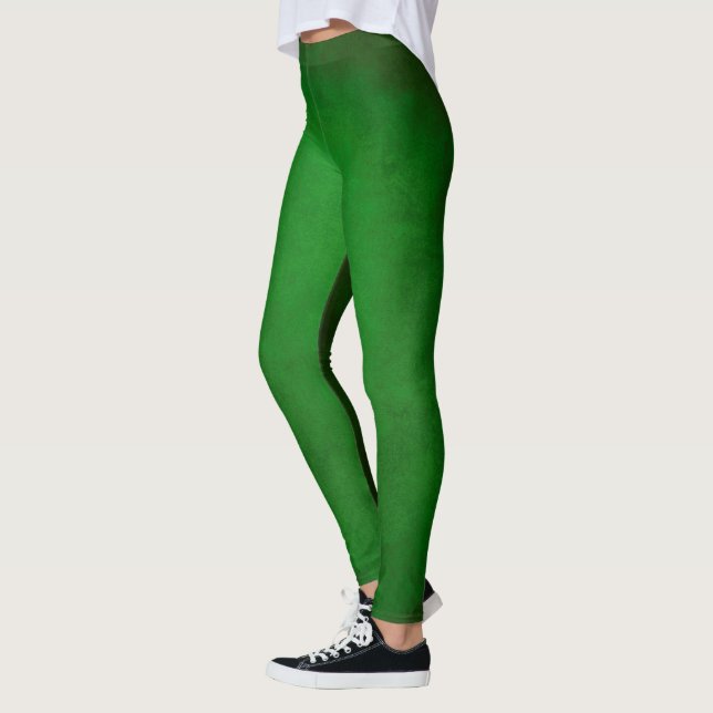 Leggings de queda verde-profunda feminina (Esquerda)