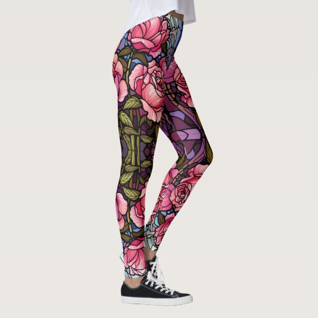 Leggings de roscas cor-de-rosa com manchas - Bonit (Direita)