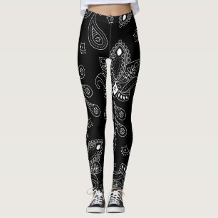 Leggings de salto preto/branco