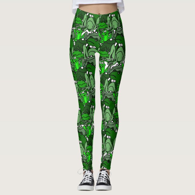 Leggings de sapo Verde-Senhoras (Frente)