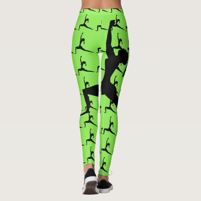 Leggings de silhueta de mangueira verde (Verso)
