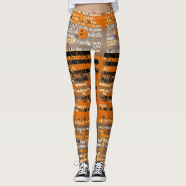 Leggings de Sonhos Tangerinos: Esplendor Laranja A