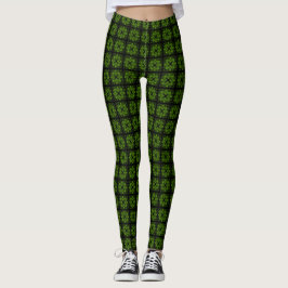 Leggings de Spandex em Floresta Verde