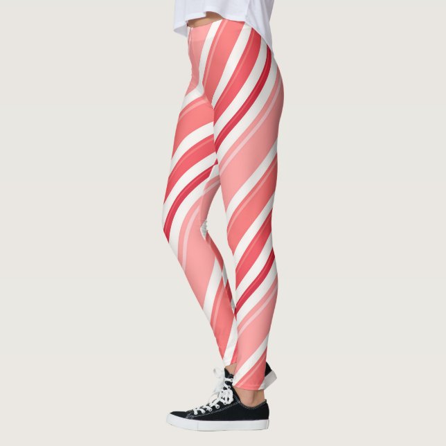 Leggings de striptepe de menta-pimenta-rosa (Esquerda)