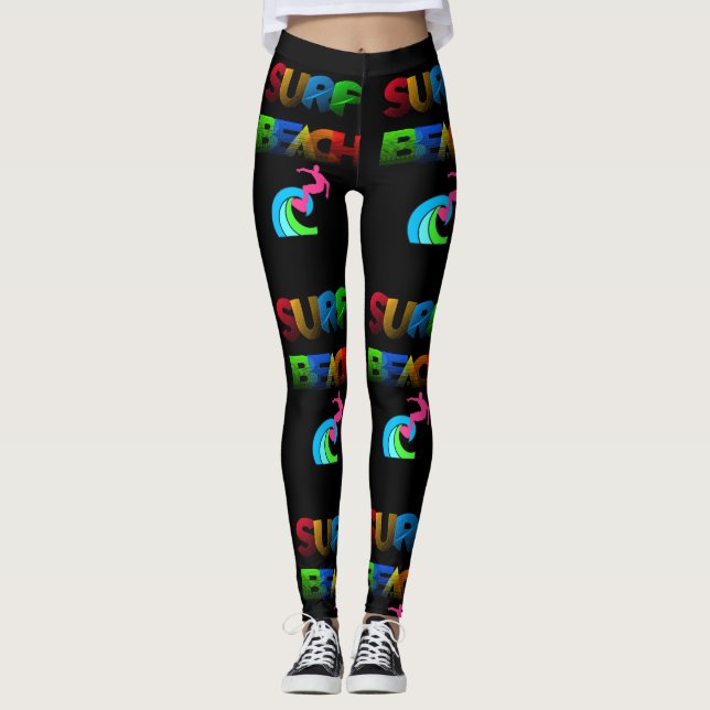 Leggings de Surf de Cavaleiro de Onda (Frente)