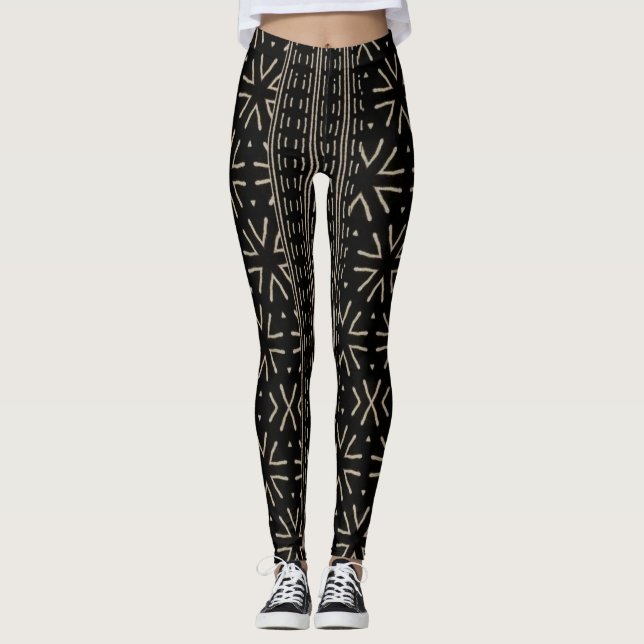 Leggings de tecidos africanos impressos (Frente)