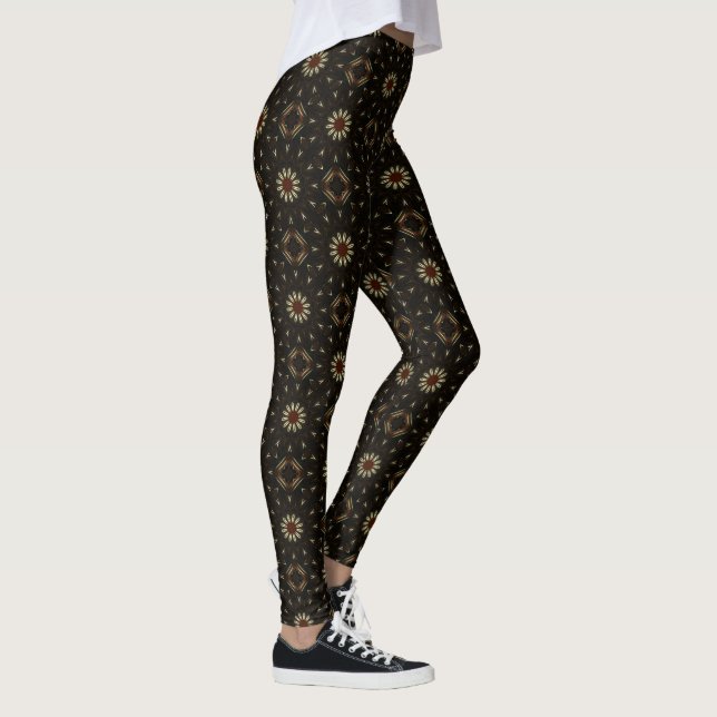 Leggings de Telhas de Margarida de Fogos de Artifí (Direita)