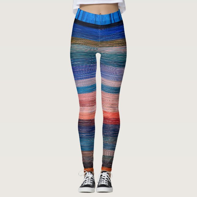 Leggings de tendências multicores (Frente)
