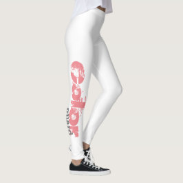 Leggings de texto de Guarda de cores negrito perso