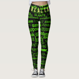 Leggings de texto de integridade multilíngue - Esc