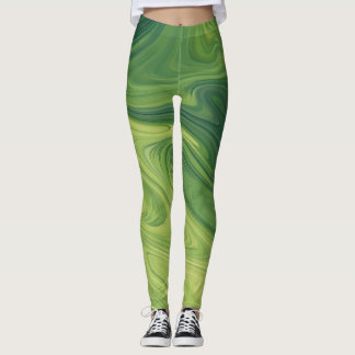 leggings de textura verde