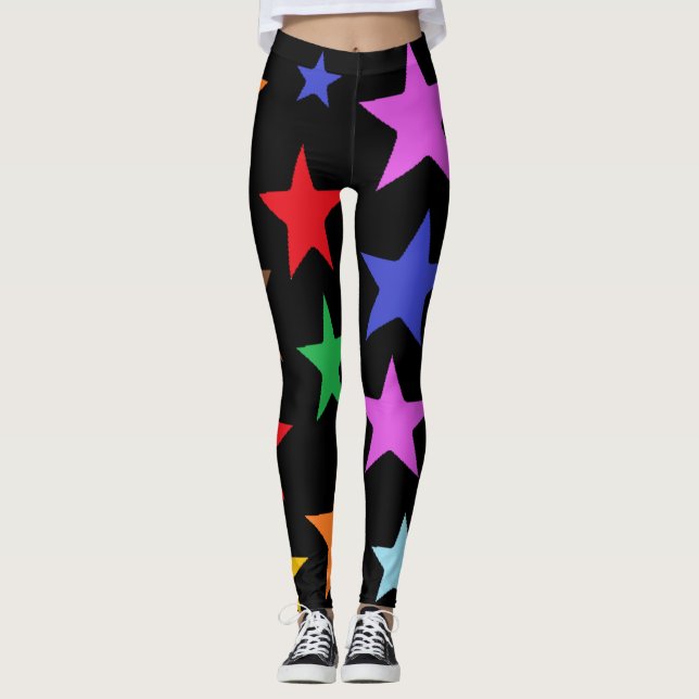Leggings de treino de qualidade com estrelas grand (Frente)