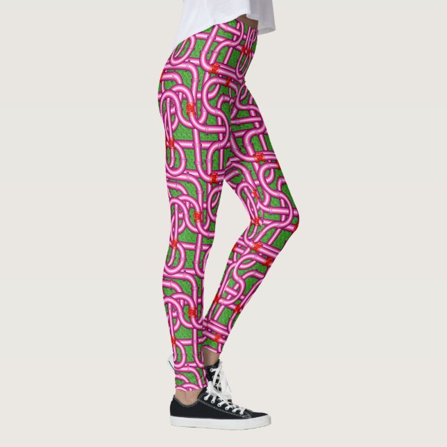 Leggings de tubos metálicos 3D (Direita)