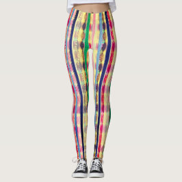 Leggings de várias cores com Abstrato de cores
