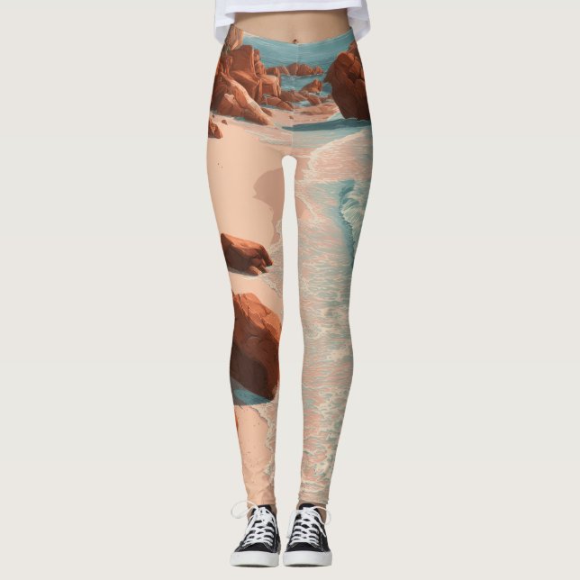Leggings de Verão Aventura Costeira (Frente)