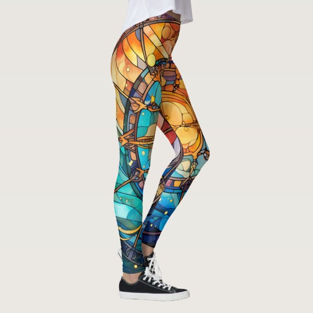 Leggings de vidro caídas celestiais (Direita)