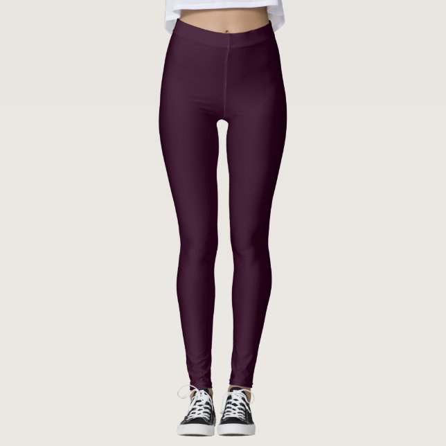 Leggings de vinho simples (Frente)