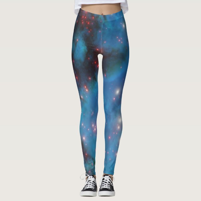 Leggings de wallpaper de galáxia mágica (Frente)