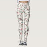 Leggings de Workout Atletic Floral<br><div class="desc">Quer você faça yoga,  pilates,  caminhando pelo parque ou no ginásio você vai olhar excelente neste moderno equipamento azul de exercícios. Excelente de programas escolares atléticos,  equipe de dança e outras atividades ativas. Padrão de aquarelas para bagas e folhas.</div>