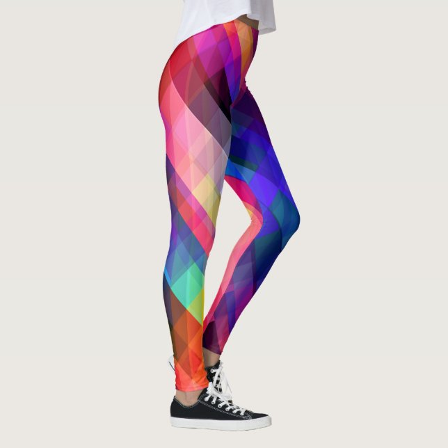 Leggings de Workout Confortáveis Gráficos Colorido (Direita)