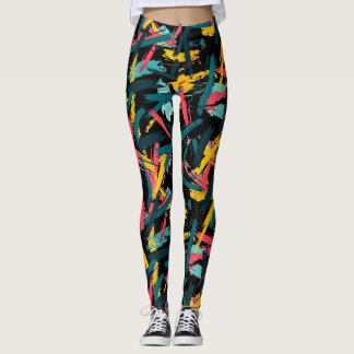 Leggings de yoga para academia com pinceladas de t