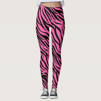 Leggings de zebra rosa quente