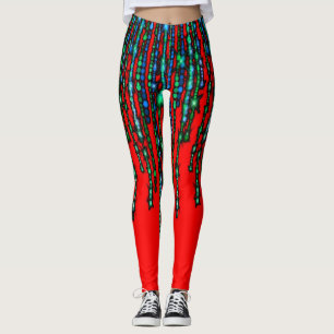 Leggings Design 3D digitais coloridas - Ajustado p