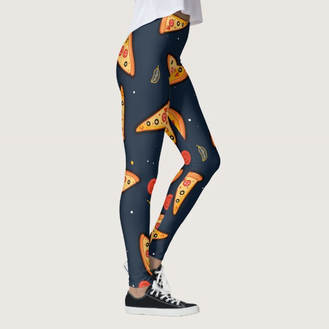 Leggings divertidos de fatia de pizza (Direita)