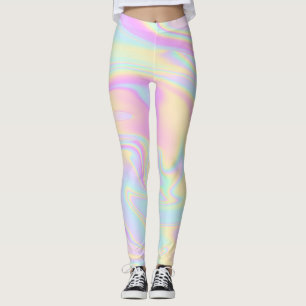Leggings do Arco-Íris de Pastel Holográfico Irides